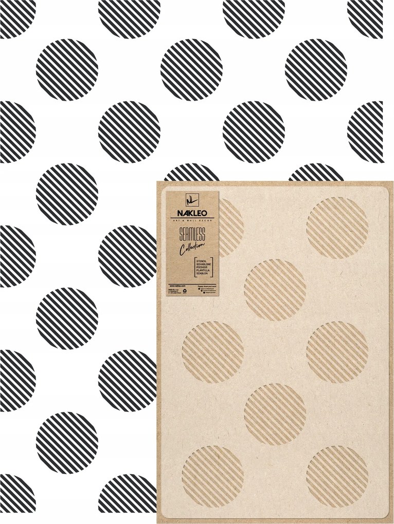 Festősablon Ismételhető Többször felhasználható 59x95cm Tapéta Pöttyös Gradien Kerekek