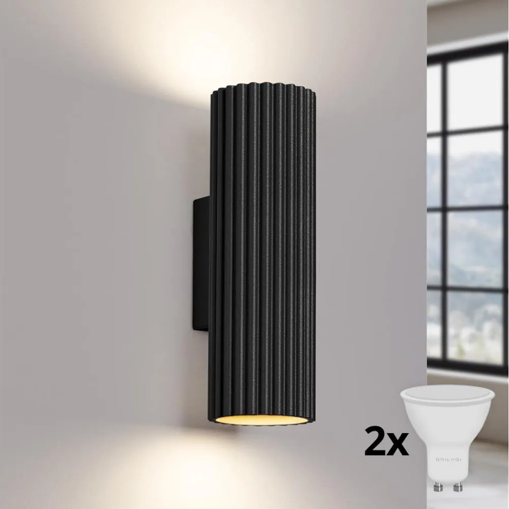 BRILAGI - CRESTO LED fali lámpa 2xGU10/10W/230V 20 cm fekete
