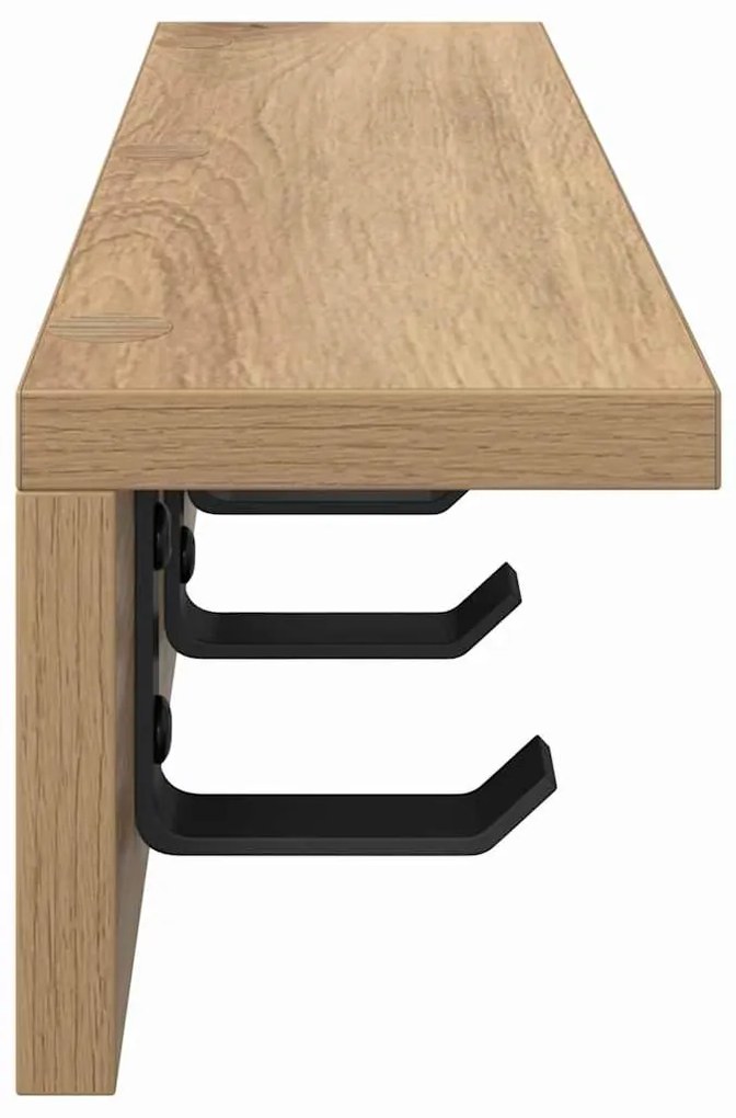 Fali Kabáthorog kézműves tölgy 40 x 10.5 x 10.5 cm Faanyag