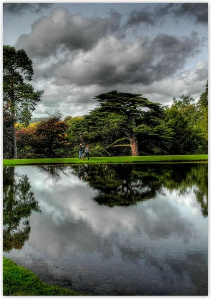 Poszterek 70x100 Víztükörben tükröződő égbolt