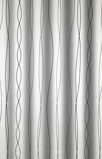 Zuhanyfüggöny - LINES - Impregnált textil - 180 x 200 cm