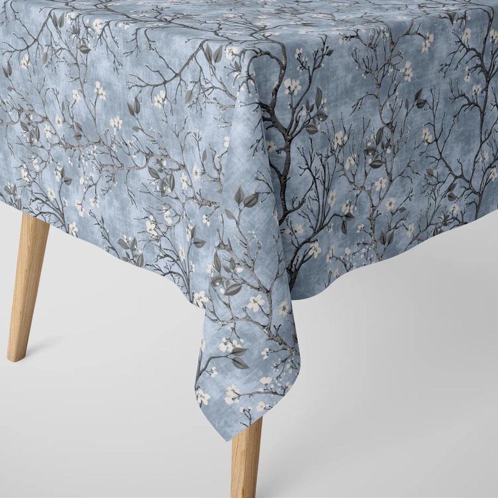 Abrosz Cseresznyeágak Kék Alapon 130x240