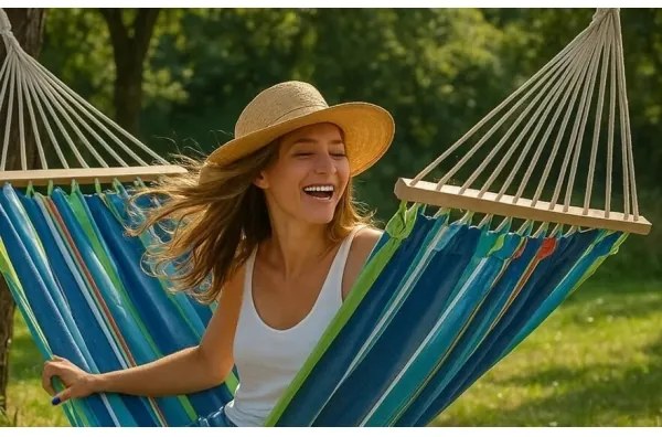 Kék függőágy 200x80 cm