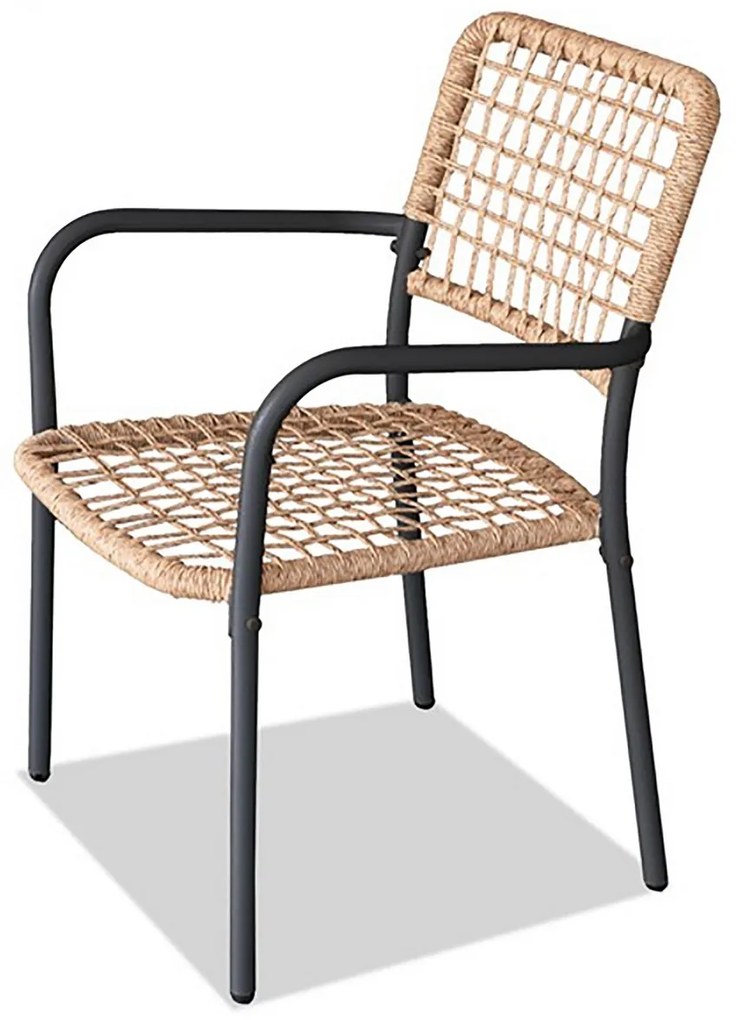 Autronic Balkónový set 1+2, kov, polyratan,přírodní, AZ-L1103 NAT