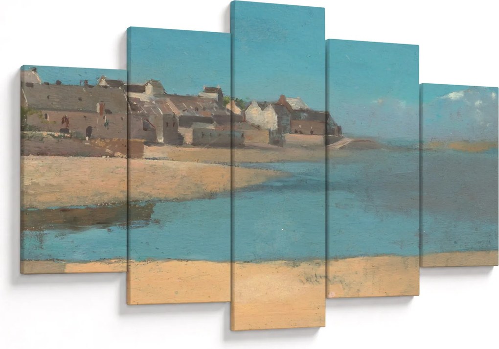 Kép - Odilon Redon, Village by the Sea in Brittany, reprodukciók (150x105 cm)