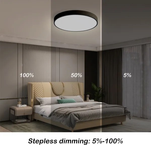 Brilagi-LED Dimmelhető lámpatest POOL SMART LED/48W/230V 40 cm Wi-Fi Tuya+távirányító fekete