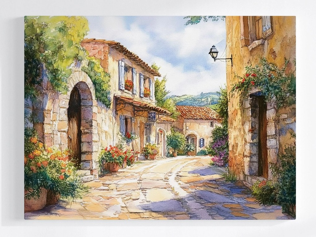 Poszter Mediterrán Város Dél Utca 100x75