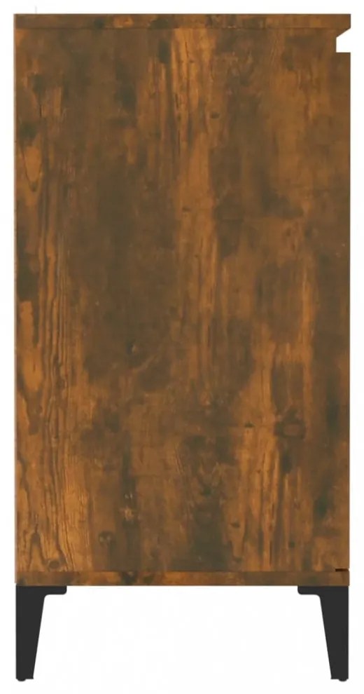 füstös tölgy színű szerelt fa tálalószekrény 60 x 35 x 70 cm