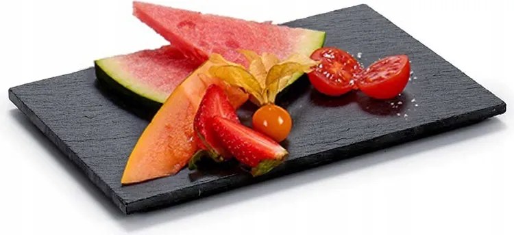 Természetes Hideg Pala Tálca Snack Tálaló Deszka 10x15 cm Ar