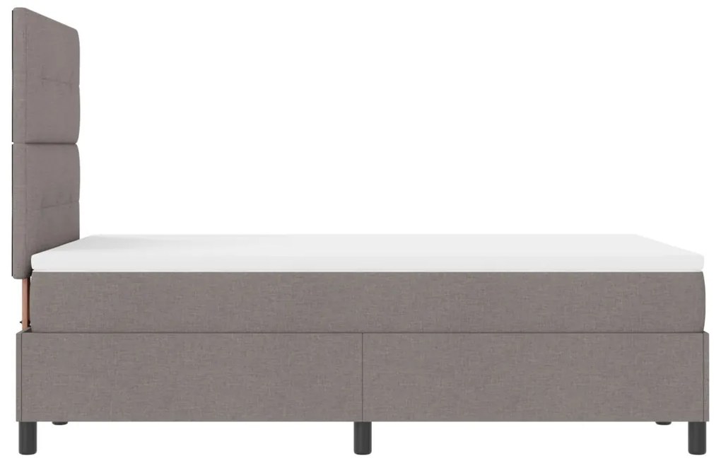 Box Spring Ágy Matresszel Taupe Kis Dupla Szövet