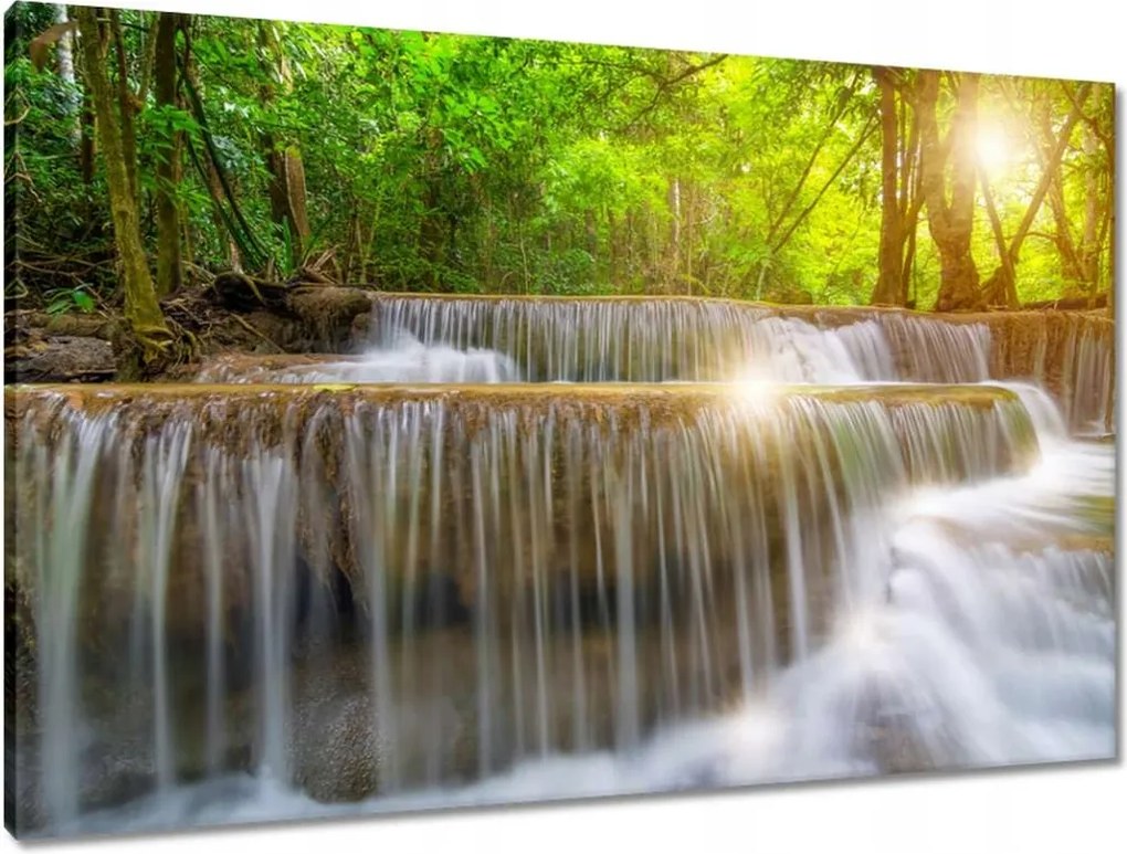 Vászonkép 90x60 Ázsiai tájkép Vízesés