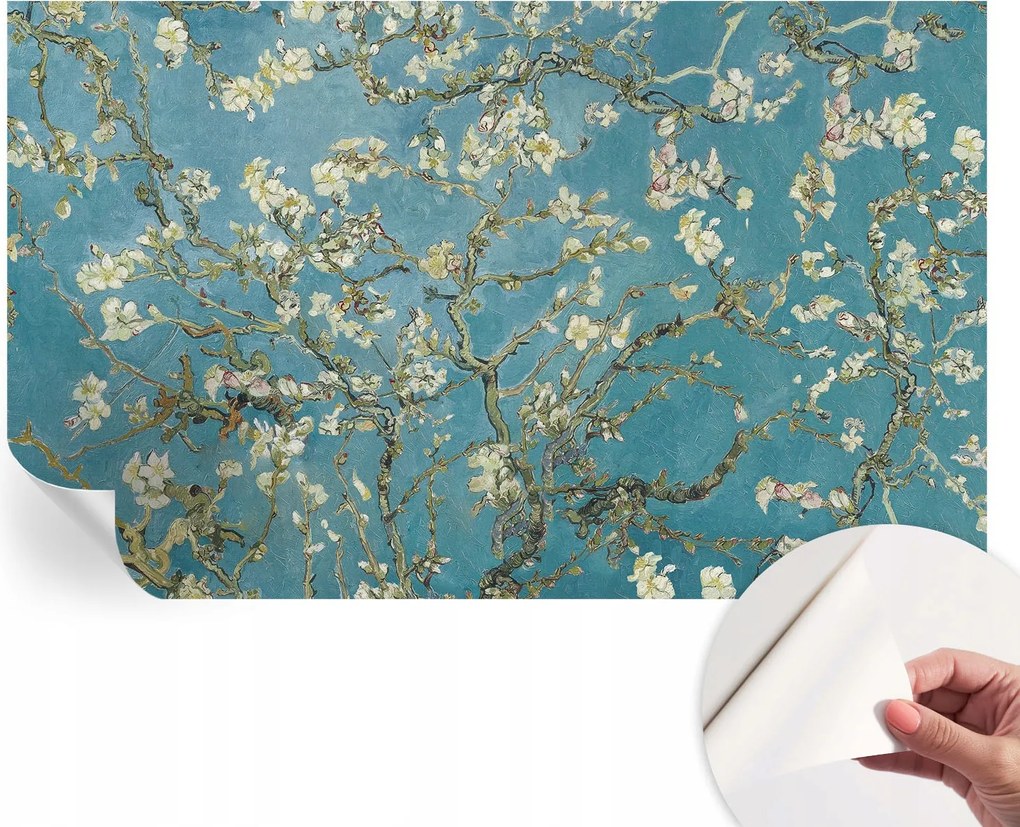 Mosható öntapadós fotótapéta étkezőbe Virágzó ágak 416x254 cm