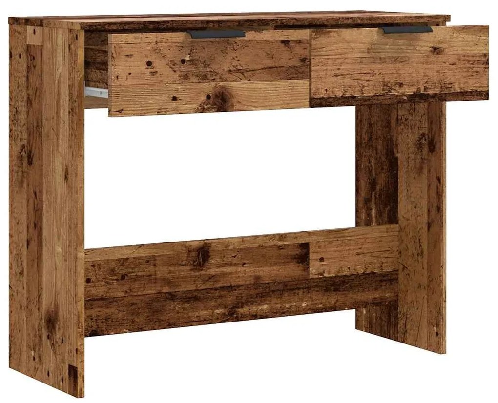 konzolasztal Régi fa 90x36x75 cm Gépelt fa