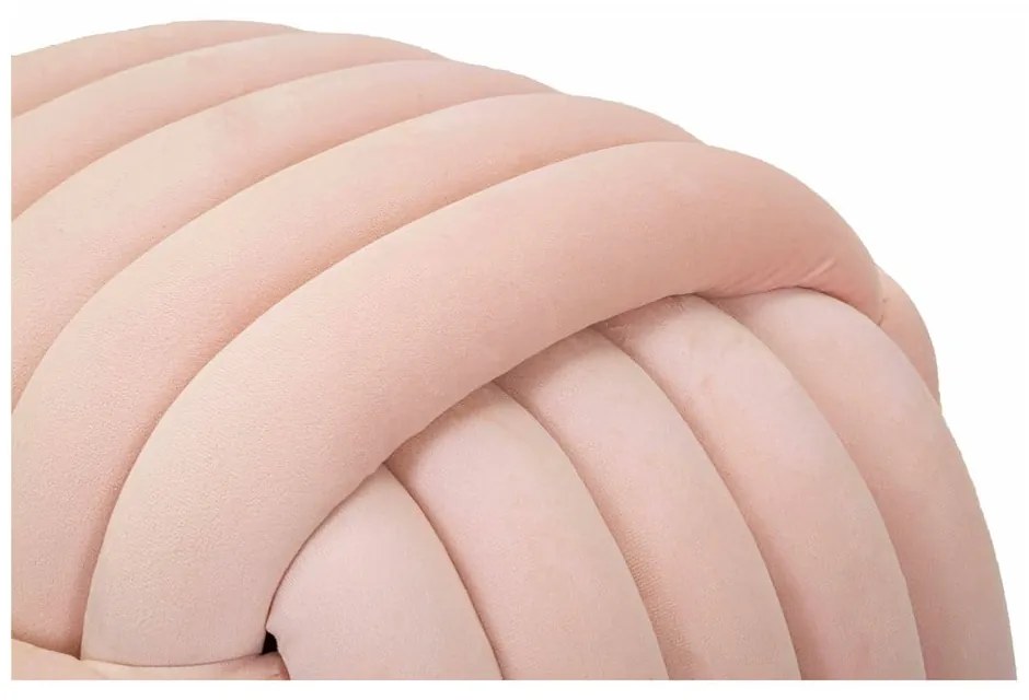 Világos rózsaszín bársony puff Softy – Mauro Ferretti