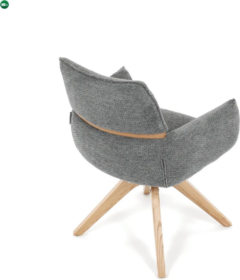 Szürke szövet étkezőszék – kényelmes kárpitozott szék DCH-D1348 GREY2