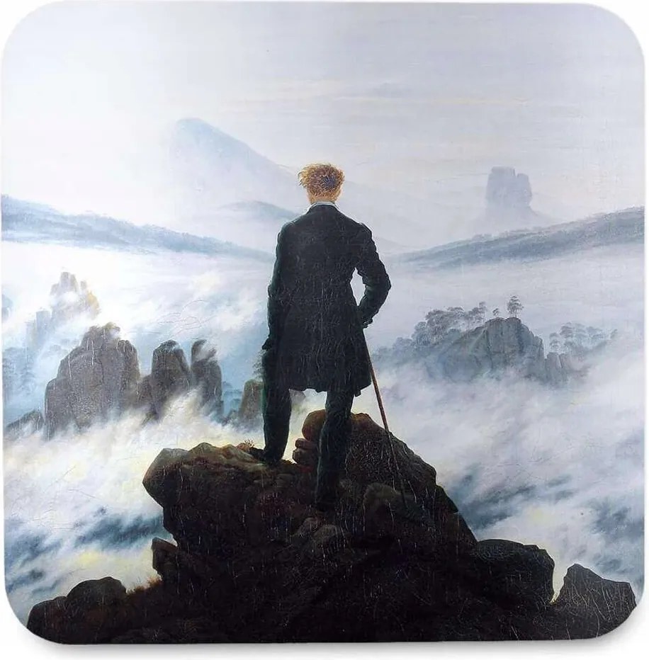 Bögrealátét Vándor a ködtengeren Caspar David Friedrich