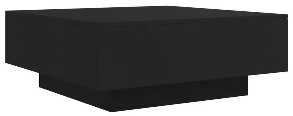 fekete dohányzóasztal LED-lámpákkal 80 x 80 x 31 cm