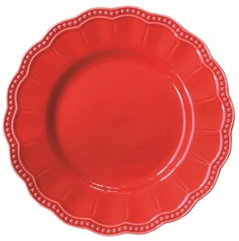 Elite Red prémium piros porcelán desszertes tányér