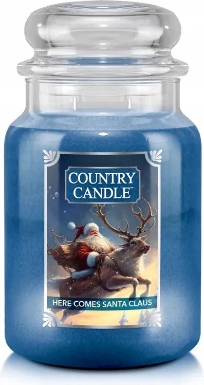 Here Comes Santa Claus Country Candle nagy illatgyertya 2 kanóccal