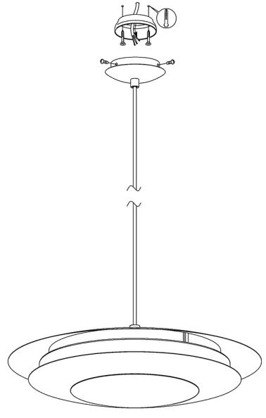 Eglo 98041 - MONEVA-C LED RGB dimmelhető függeszték 18W 230V