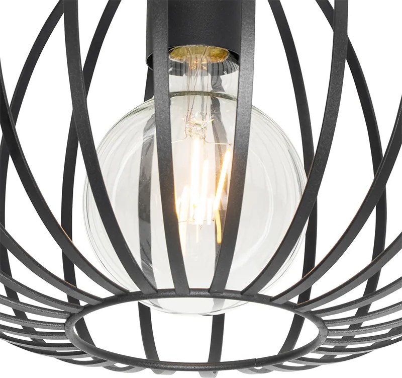 Okos mennyezeti lámpa fekete 30 cm Wifi G95-tel - Johanna