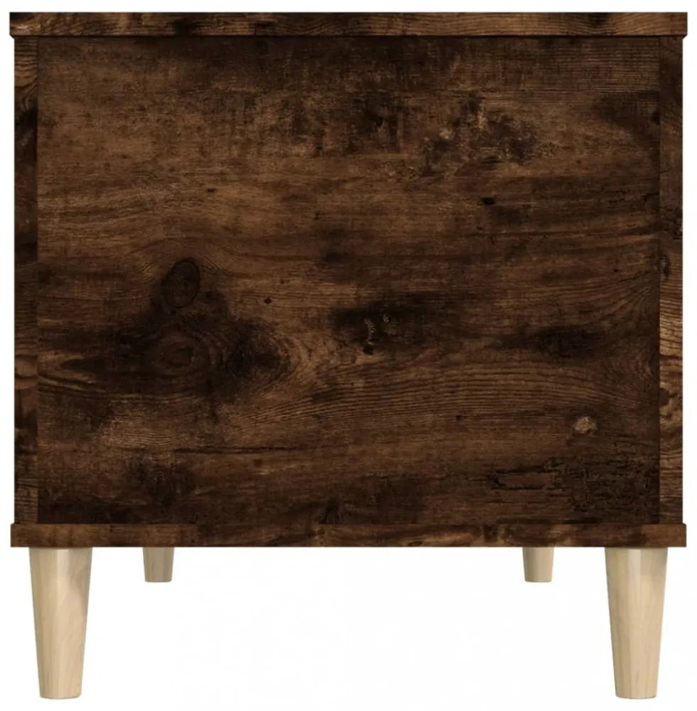 füstös tölgy színű szerelt fa dohányzóasztal 90 x 44,5 x 45 cm