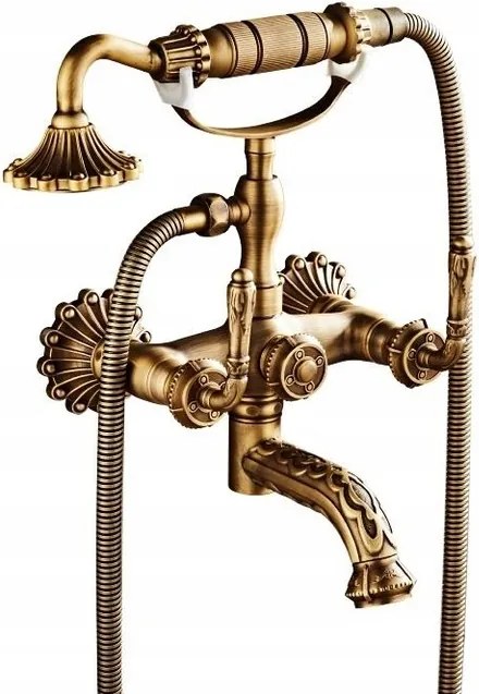 Kádtöltő csaptelep falra szerelhető Old Retro sárgaréz Master