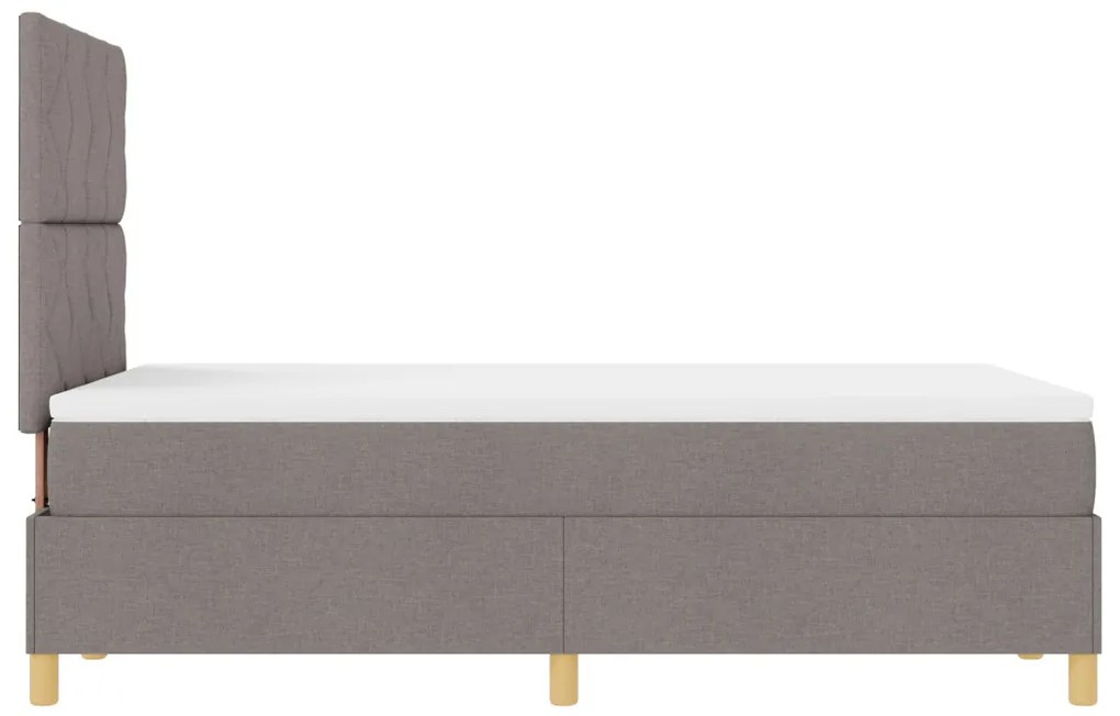 Box Spring Ágy Matraccal Taupe Kisméretű Dupla Szövet