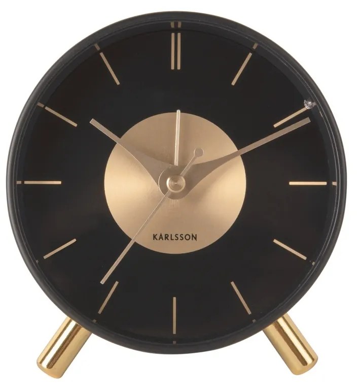 Karlsson 5919BK design ébresztőóra 12 cm, fekete