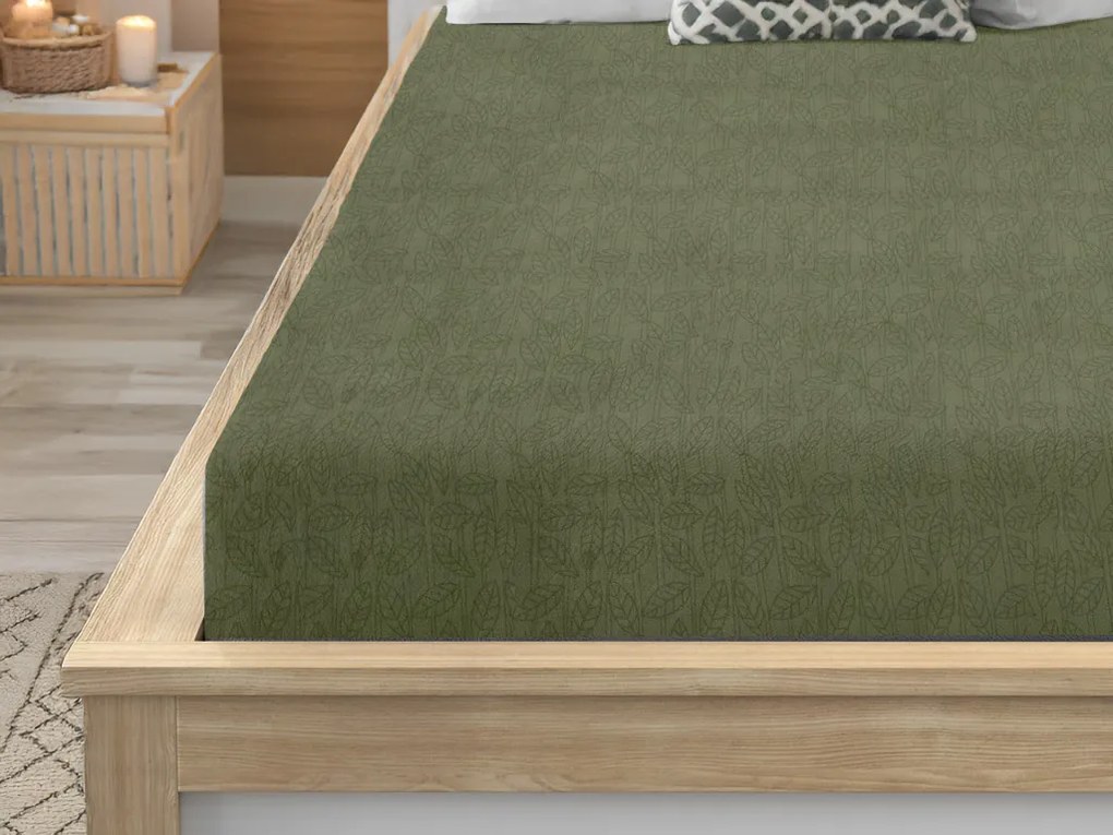 GRENA 90x200 cm zöld mikropüss lepedő