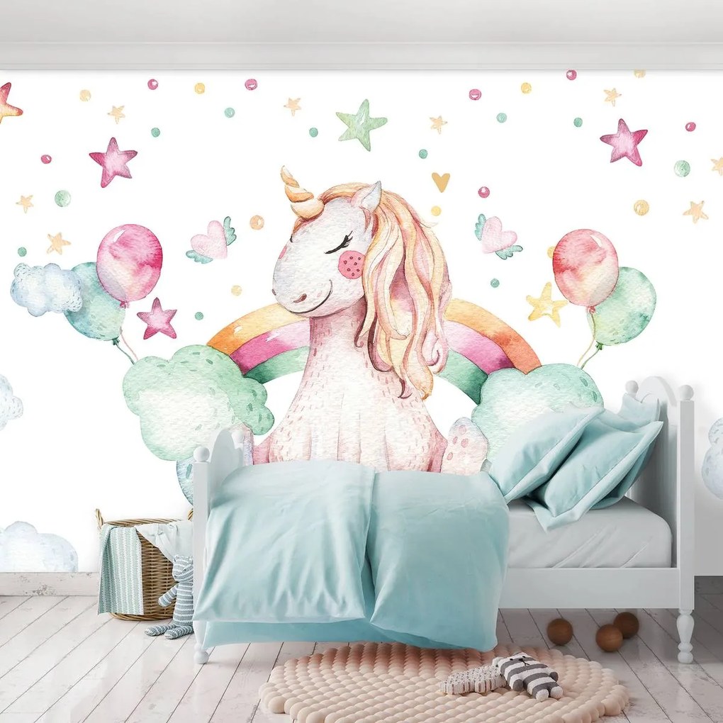 Fotótapéta - Egyszarvú és a felhők (152,5x104 cm)