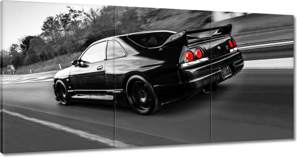 Vászonkép 60x30 Fekete Nissan Gtr Sport