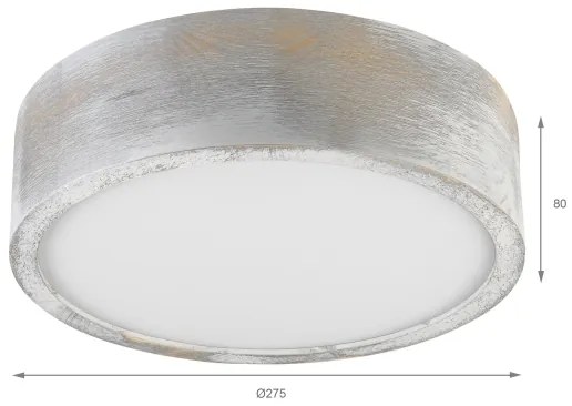 Brilagi - Mennyezeti lámpa PINO 1xE27/15W/230V fenyő/ezüst átm. 27,5 cm