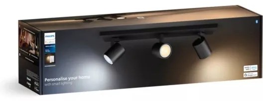 Philips - LED Dimmelhető spotlámpa Hue RUNNER 3xGU10/4,2W/230V + távirányító fekete