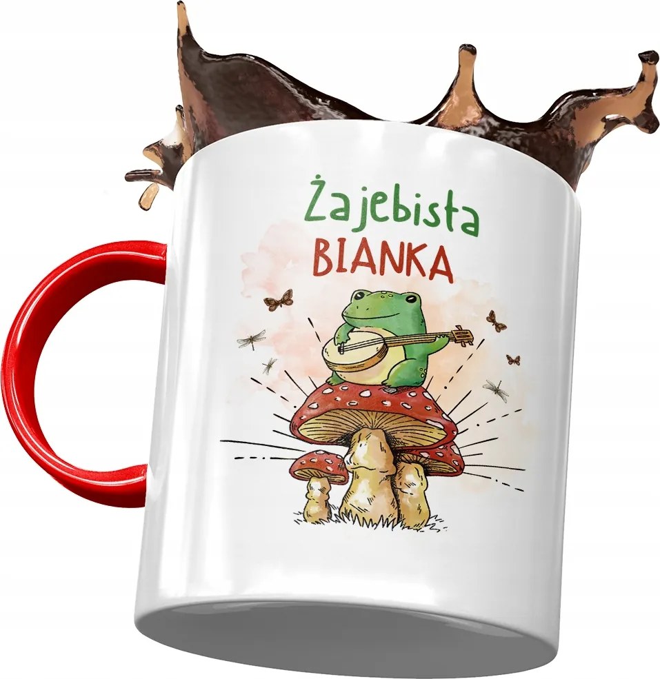 Piros Bögre Bianka Feleség Barátnő Nyomtatott Fotóval