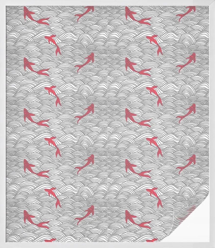 Öntapadós ablak furnér az adatvédelem érdekében Hullámzó minta 100x116