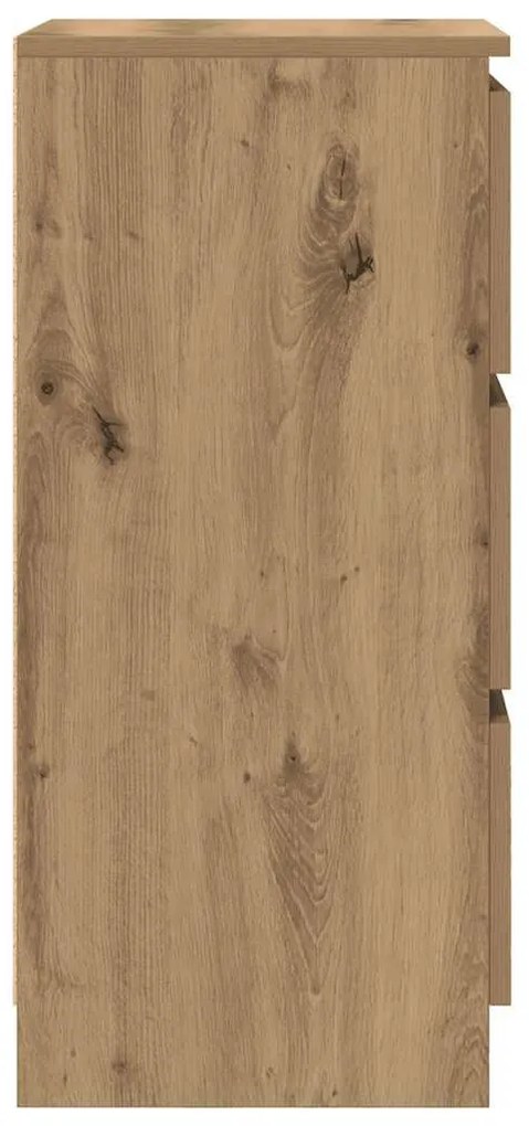 vidaXL kézműves tölgy színű szerelt fa tálalószekrény 37,5x35x76 cm