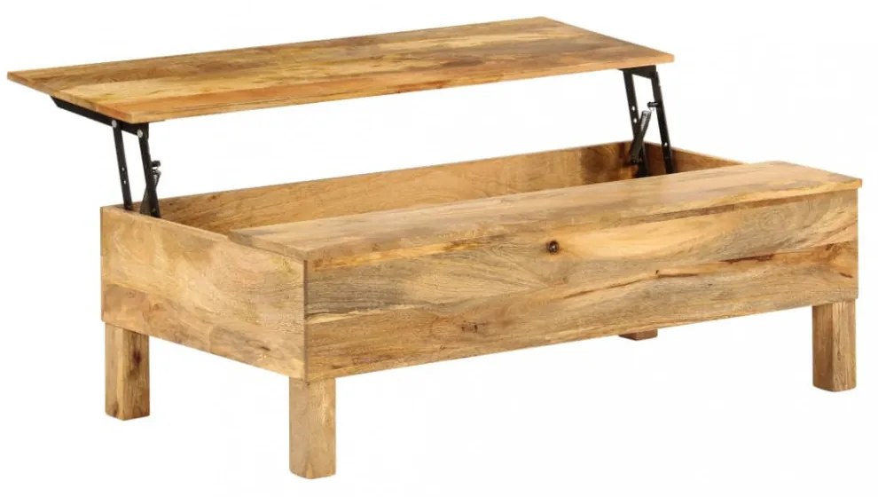 tömör mangófa dohányzóasztal 110 x 55 x 35 cm