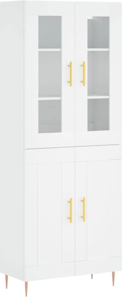 vidaXL fehér szerelt fa magasszekrény 69,5 x 34 x 180 cm