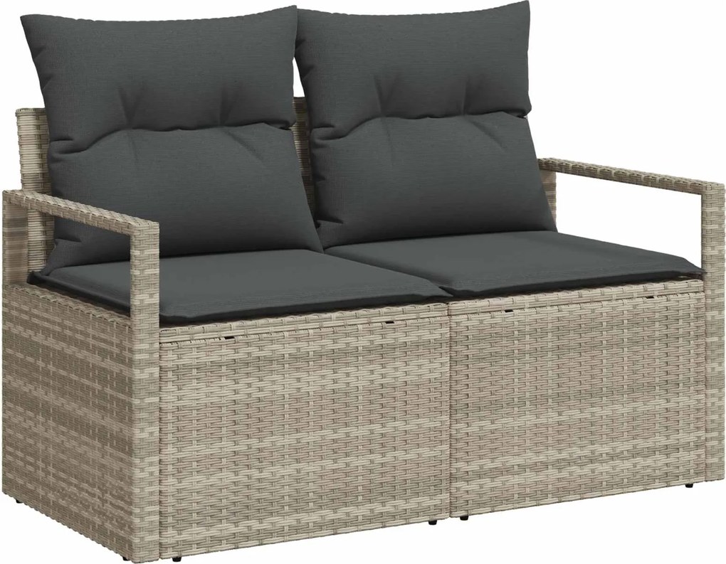 vidaXL Kerti kanapé párnával tárolóval 120 x 62 x 69 cm polirattan