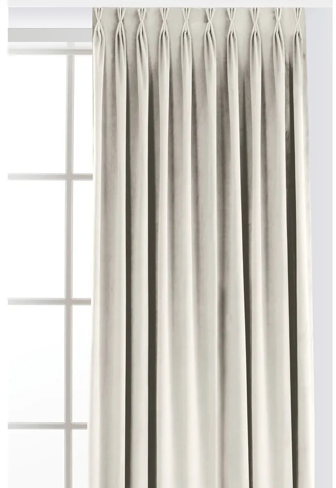 Krémszínű bársony dimout (részleges sötétítő) függöny 265x175 cm Velto – Filumi