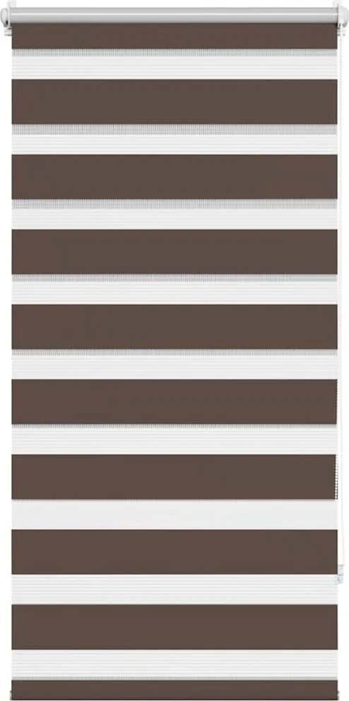 vidaXL Zebra roló 60,9 x 120 cm, szövetszélesség 56,7 cm, kávébarna