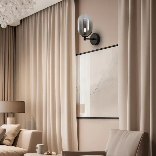 Fali lámpa ALIAS 1xG9/8W/230V fekete/szürke