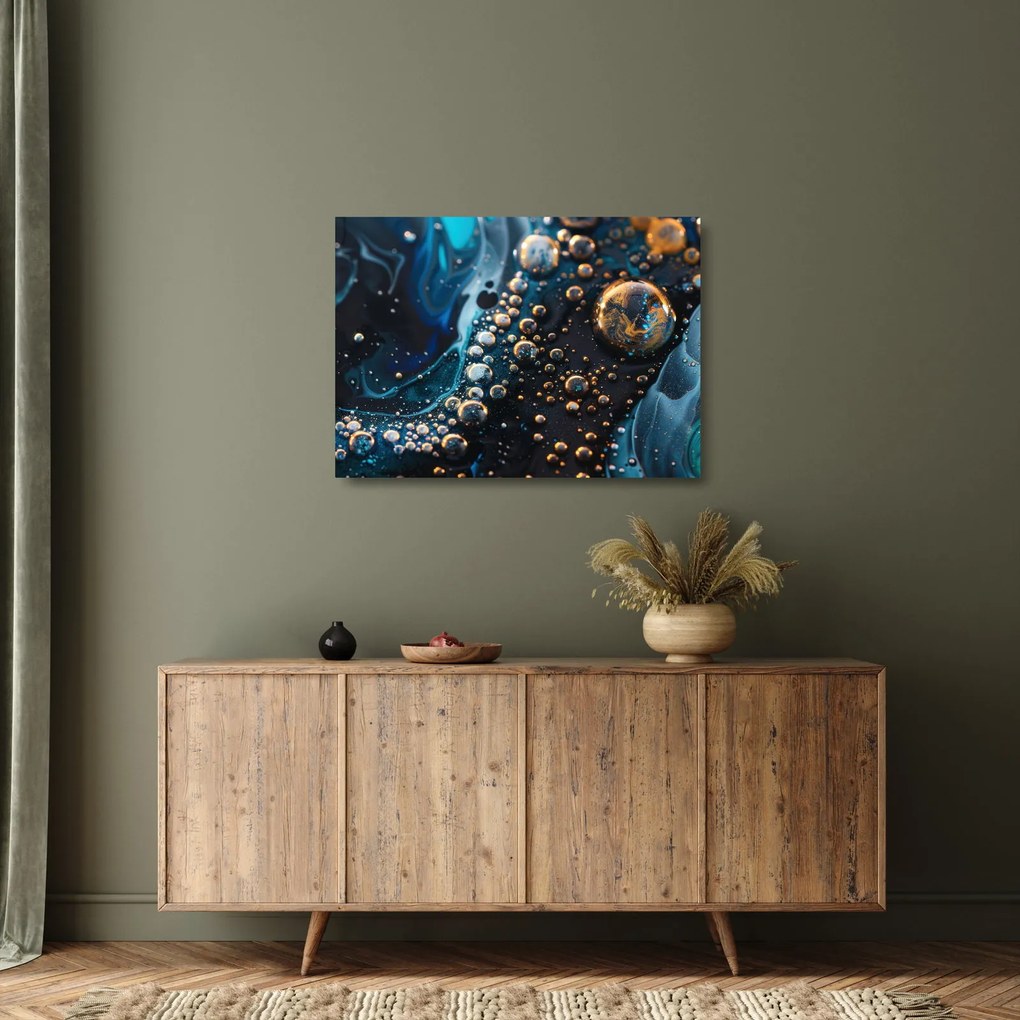 Üveg kép - Tintacseppek (70x50 cm)