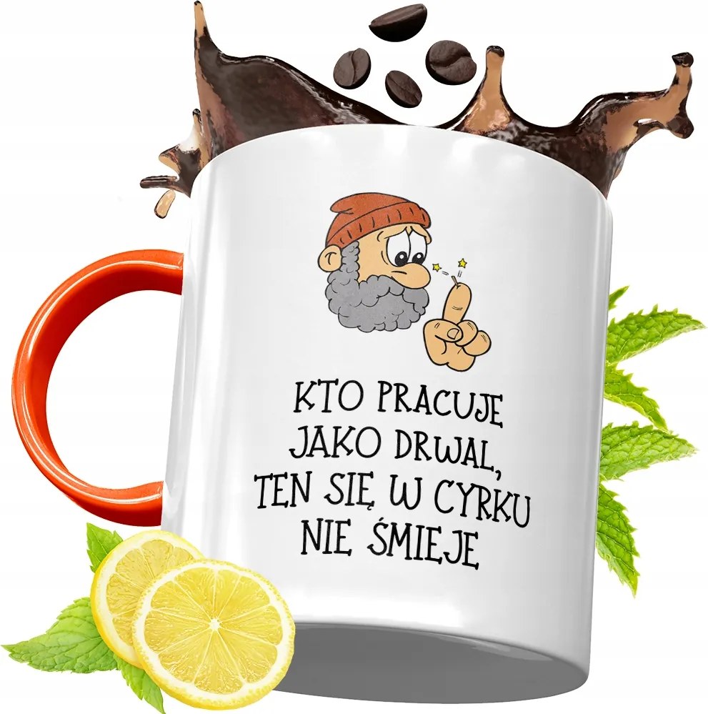 Narancssárga Bögre Favágónak Ajándék fényképes nyomattal