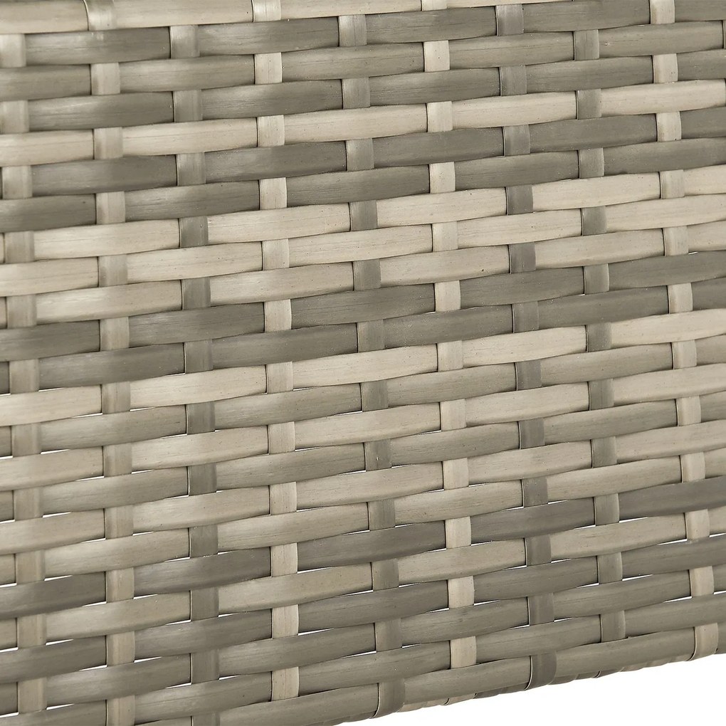 Juskys Rattan kerekasztal Yoro Ø80 cm - szürke