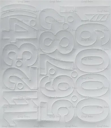 Öntapadós matrica, 5 cm-es, számlap, fehér (LUIN141)