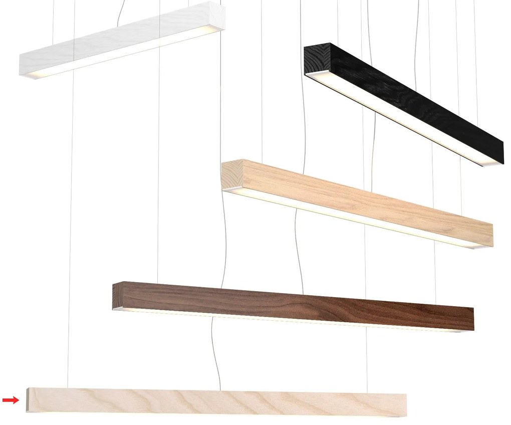 Függeszték LED60, beépített meghajtó, többféle változat - TUNTO Modell: 700 mm-es tölgy, feketére pácolt