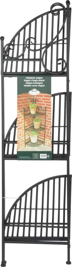 Fekete fém összecsukható virágtartó sarok állvány - Esschert Design