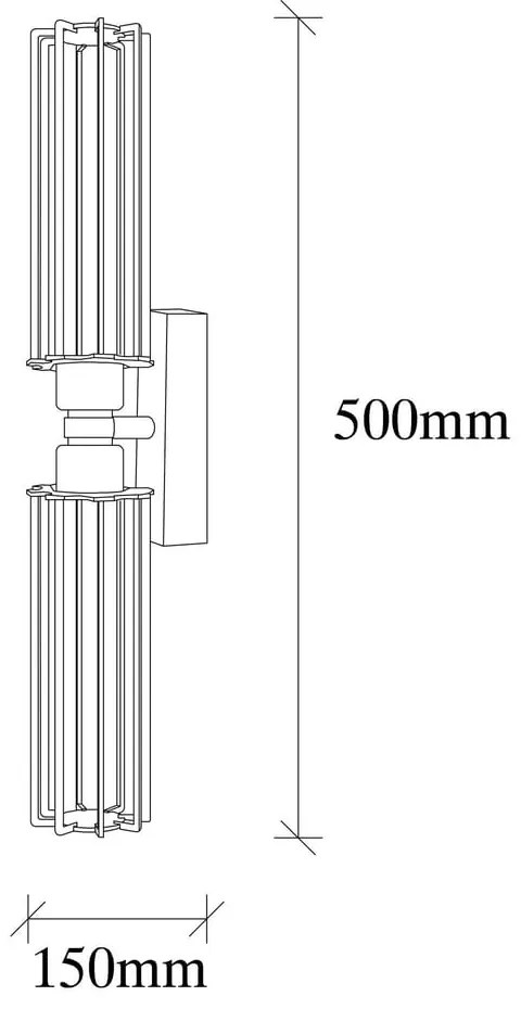 Fekete-aranyszínű fali lámpa ø 8 cm Fellini – Opviq lights